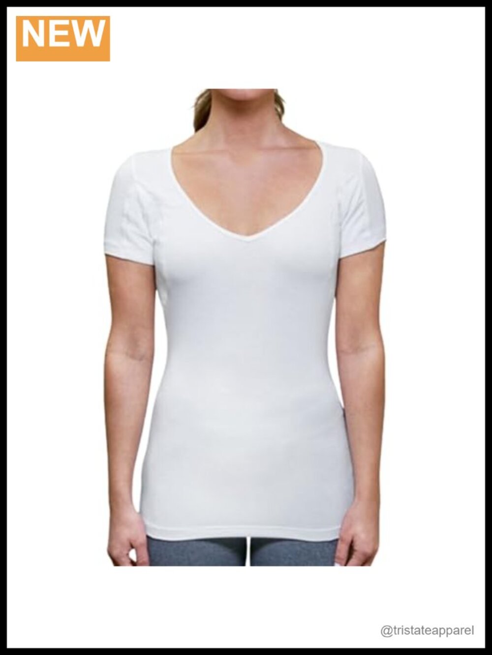 Slim Fit Sweatproof Deep V Undershirt Hydro-Shield Rayon Women's